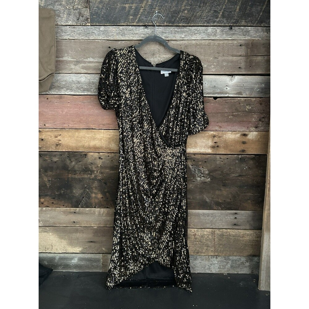 Calvin Klein Womens Plus Size Sequined Mini Sheath Dress